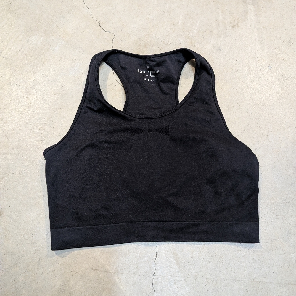 Kate Spade Classic Black Sports Bra Women's M